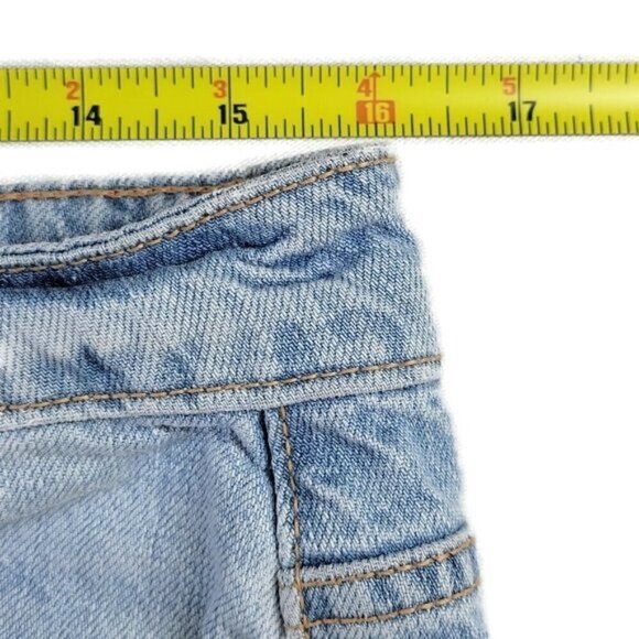 KanCan Jeans Size 9/28 32X27 Blue Boyfriend Mom Light Wash Distressed Ripped - Picture 9 of 13